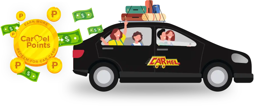 Carmel car with passengers